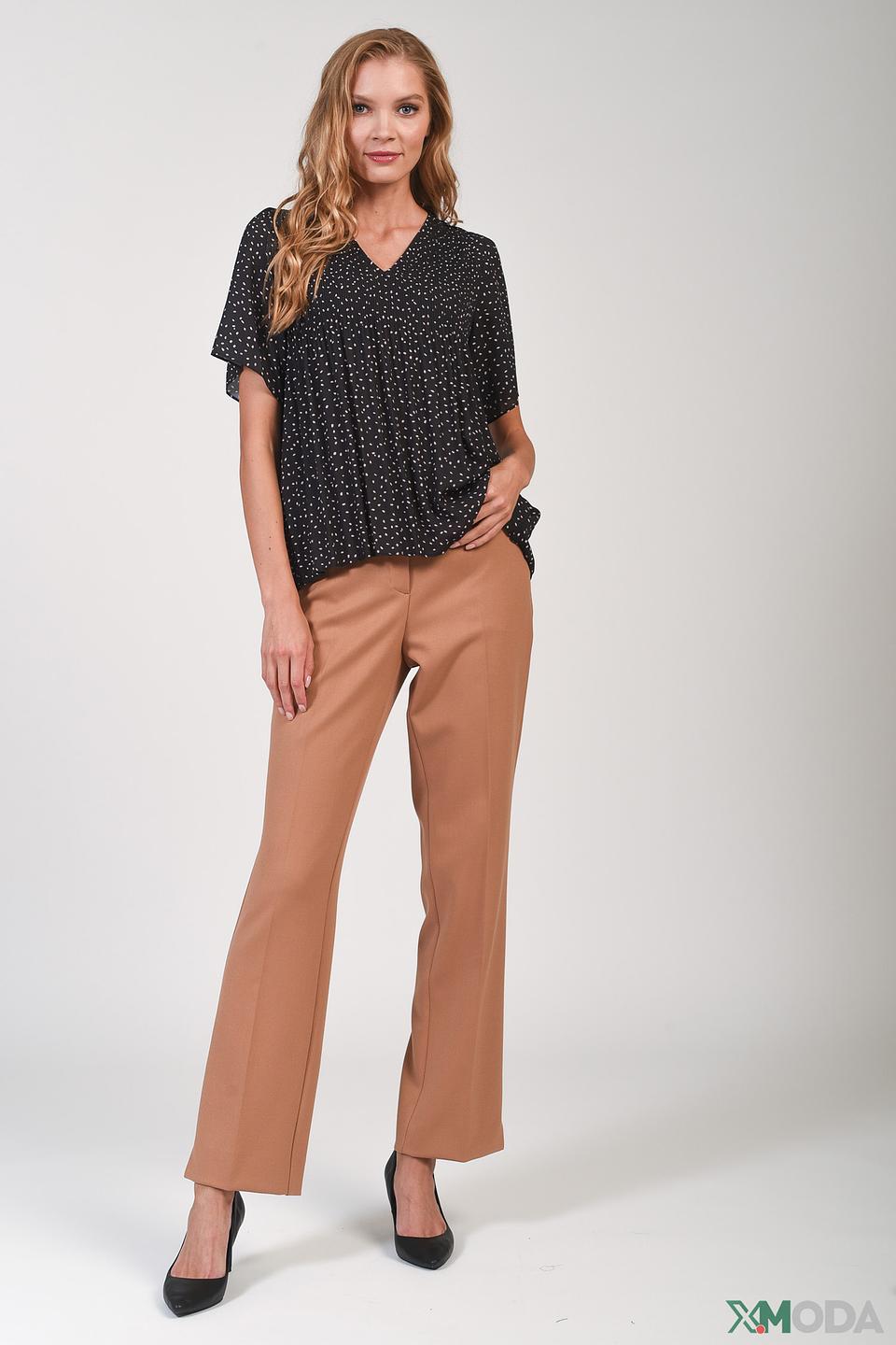 Блуза Cinque с горохом чёрная