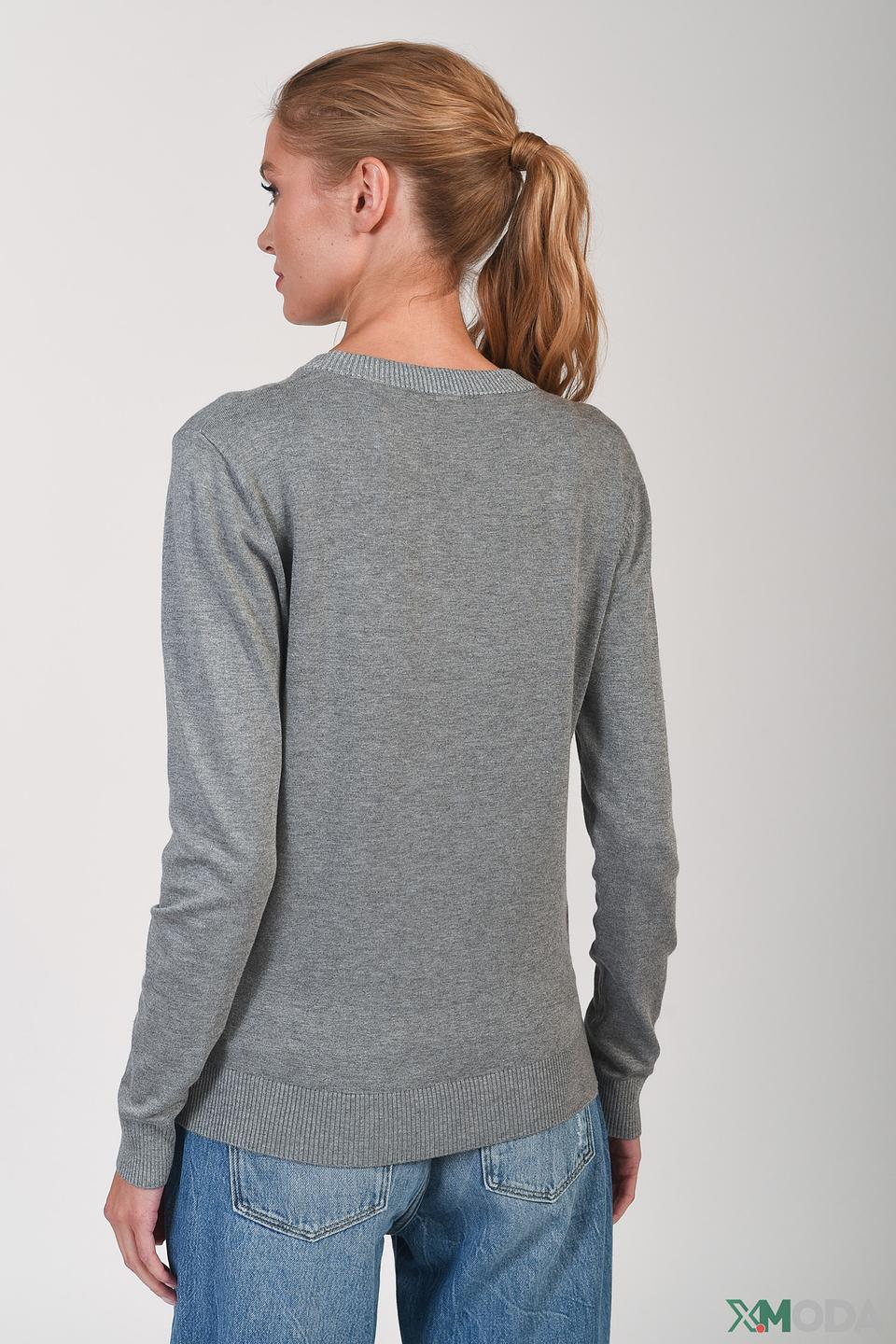 Лонгслив Guess с логотипом серый