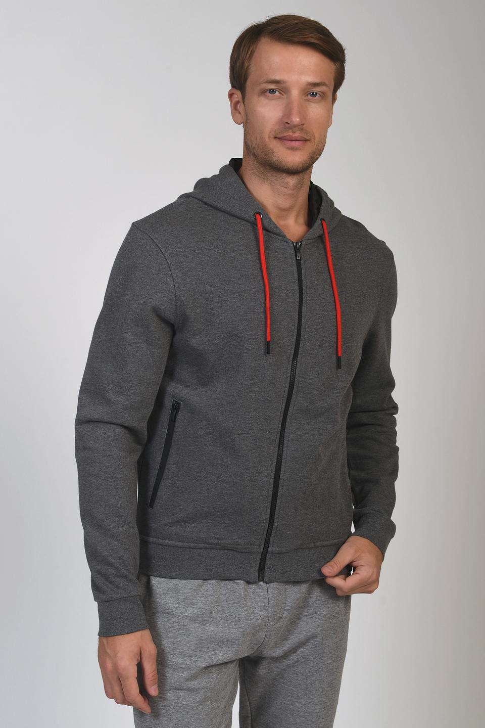 Кардиган Pezzo с капюшоном серый