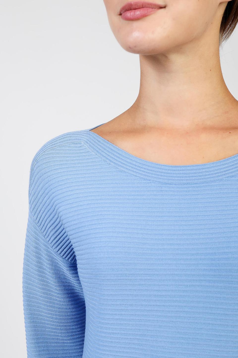 Пуловер Pezzo голубой в рубчик