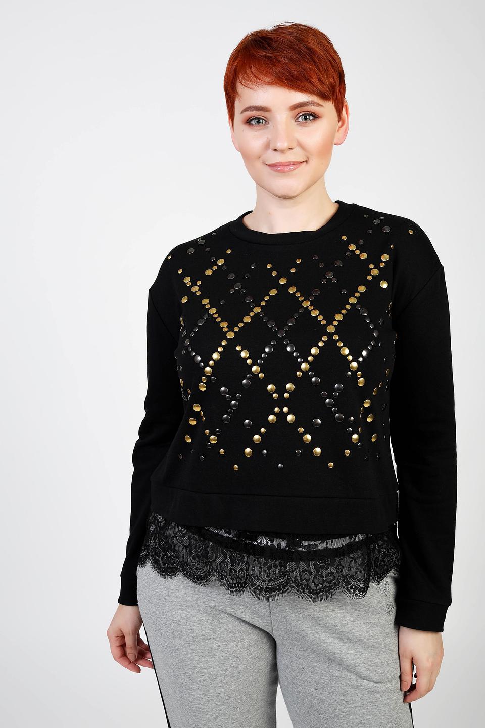 Пуловер Pezzo с пайетками чёрный