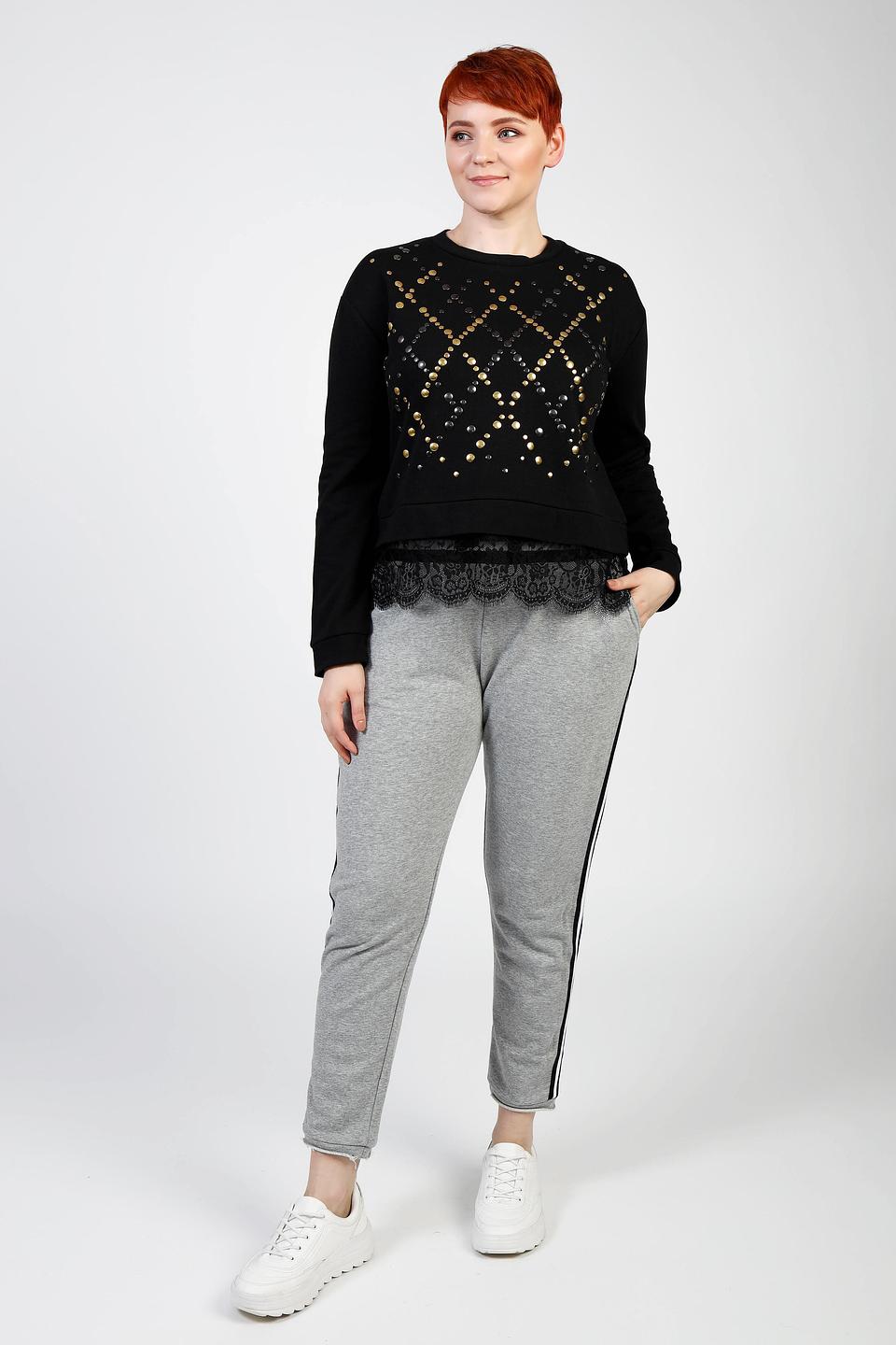 Пуловер Pezzo с пайетками чёрный