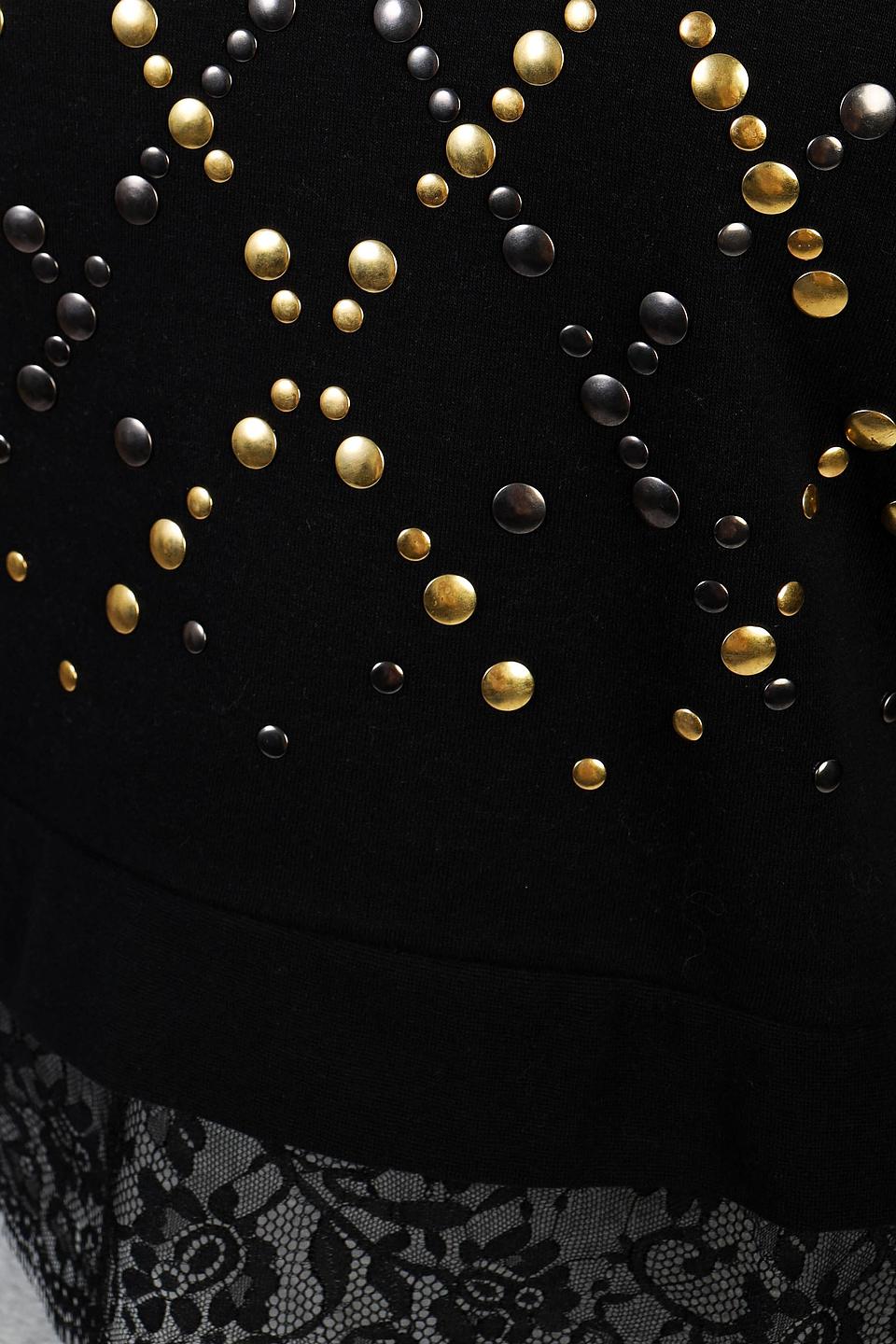 Пуловер Pezzo с пайетками чёрный