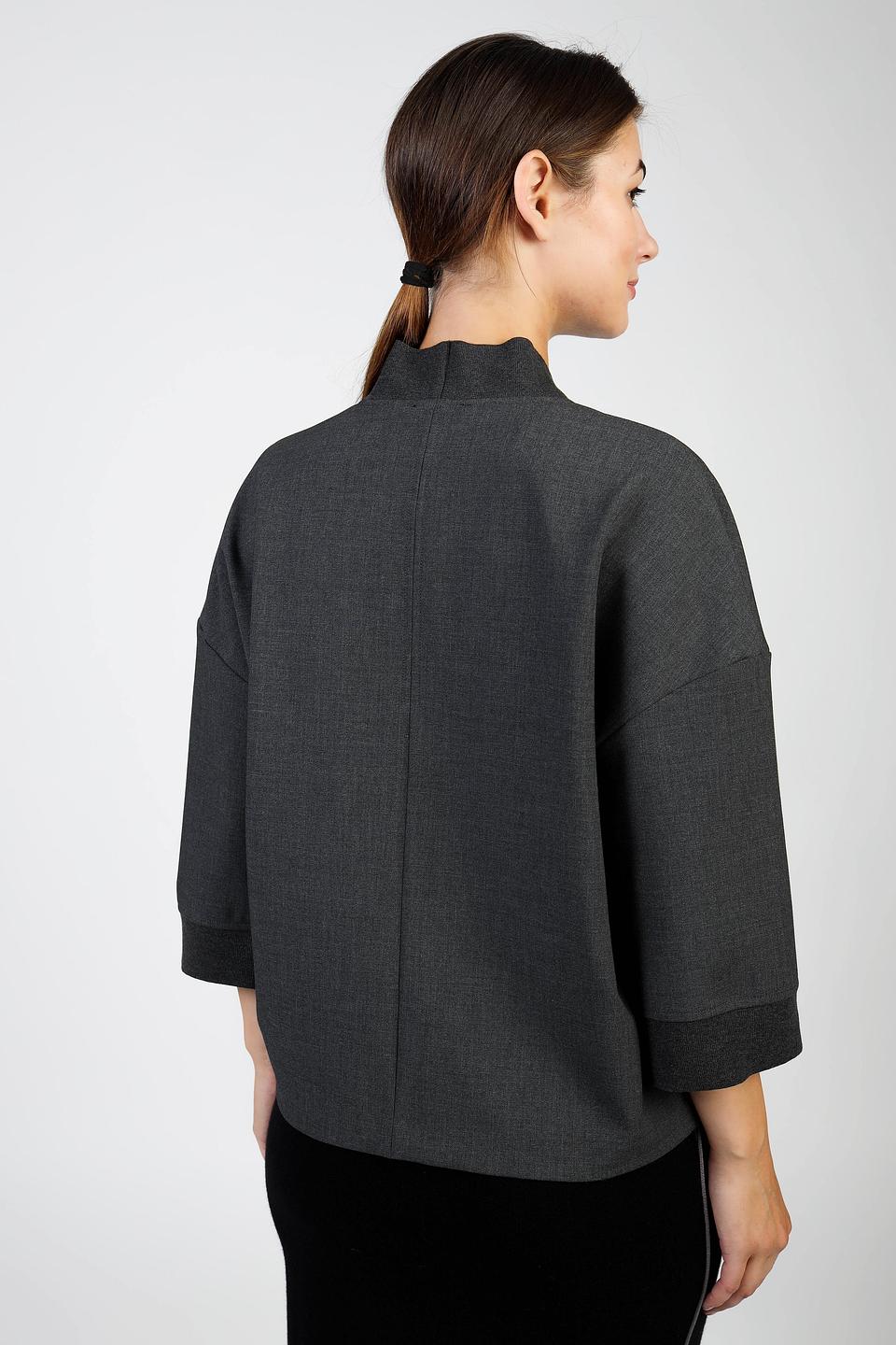 Блуза Just Valeri серая с запахом