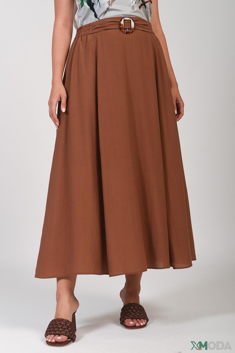 Юбка Samoon коричневая с поясом
