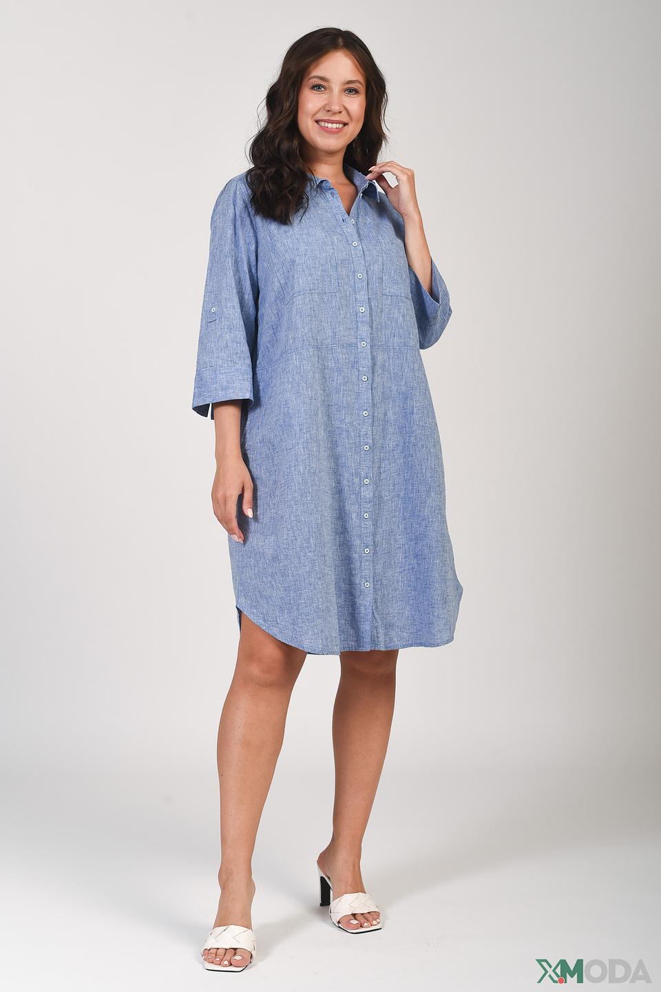 Платье рубашка Via Appia голубое