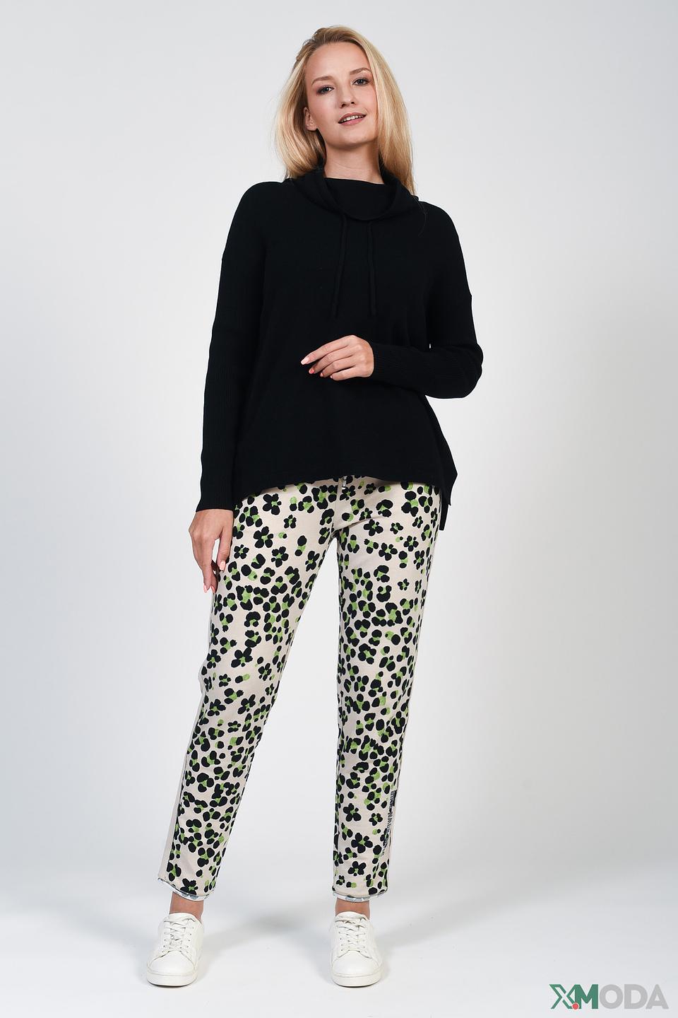 Пуловер Oui с воротником-хомутом чёрный