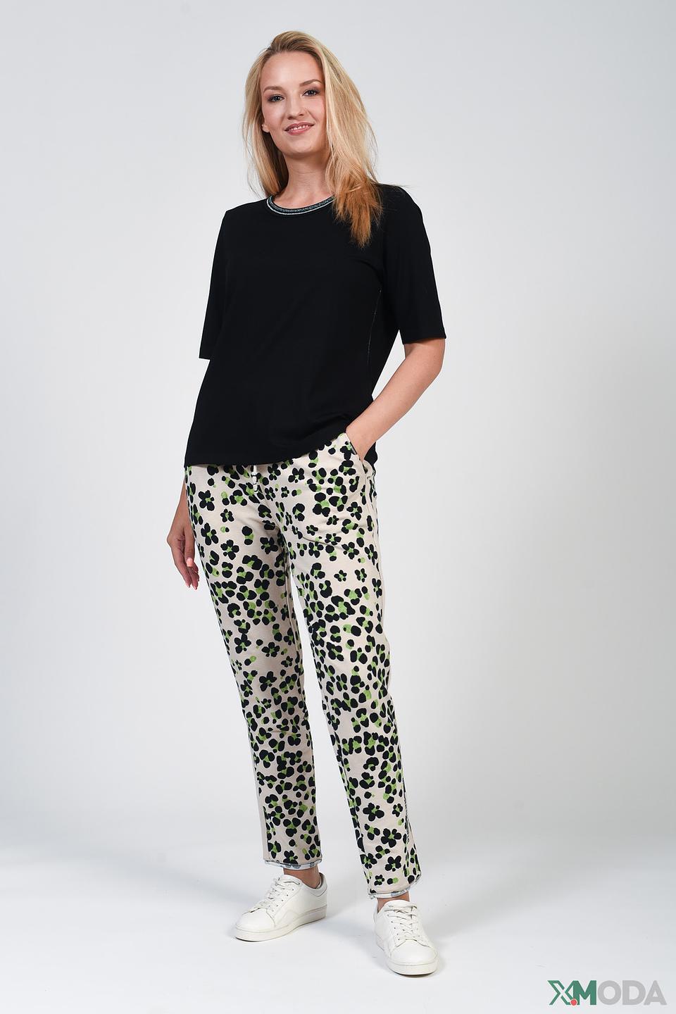 Брюки Oui с цветочным принтом