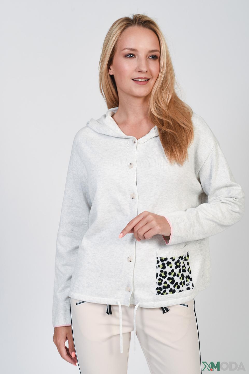Жакет Oui с леопардовым карманом