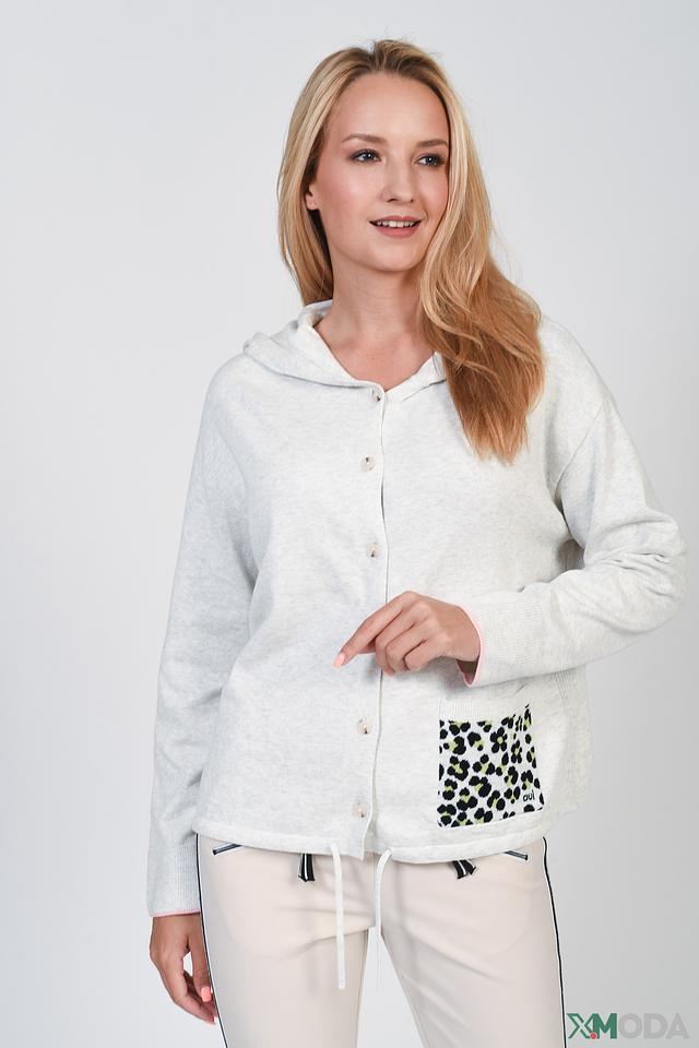 Жакет Oui с леопардовым карманом