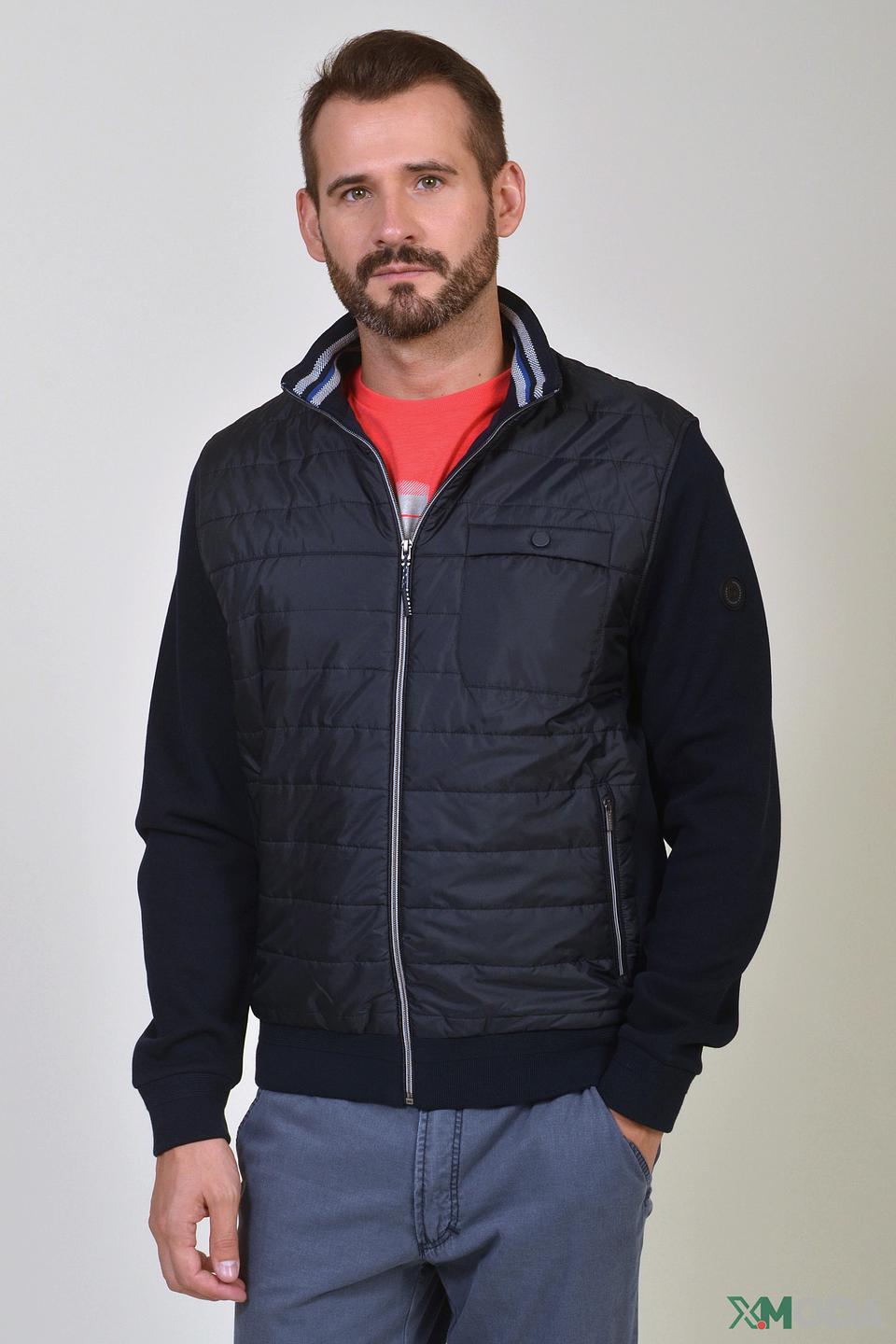 Кардиган Bugatti стеганый темно-синий