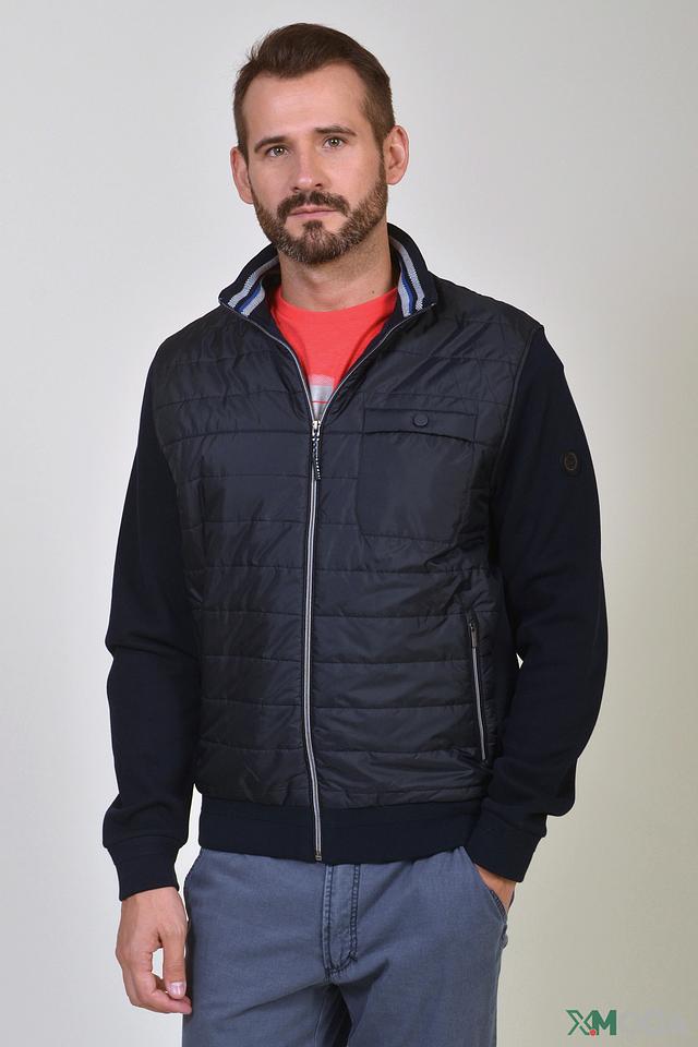 Кардиган Bugatti стеганый темно-синий