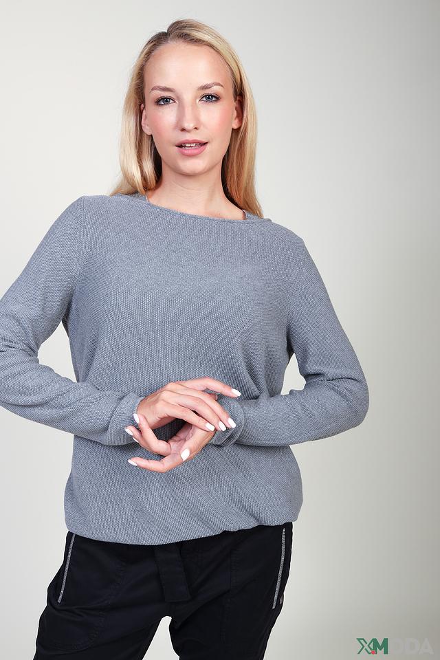 Пуловер Monari серый с вышивкой