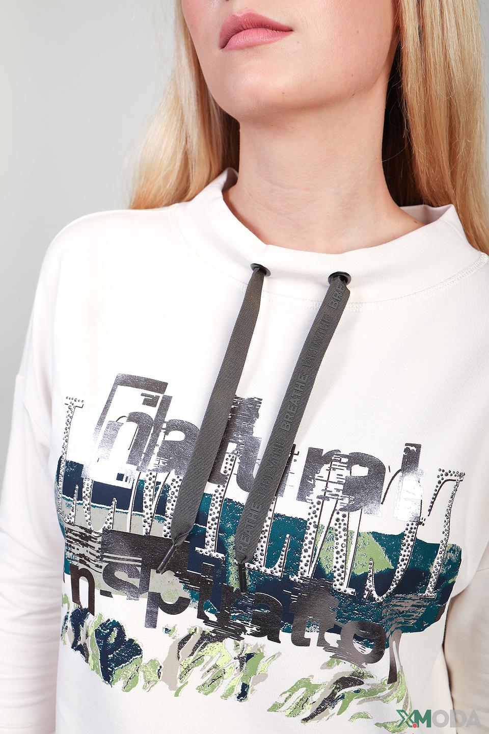 Пуловер Lecomte с принтом бежевый