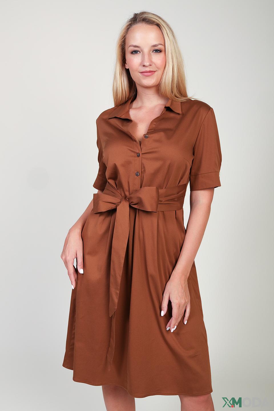 Платье Betty and Co с поясом коричневое