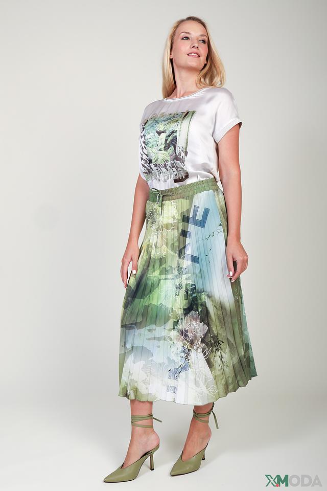 Юбка Lecomte плиссе с принтом