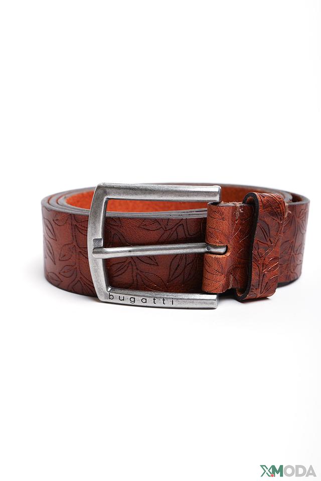 Ремень Bugatti ACC с тиснением коричневый