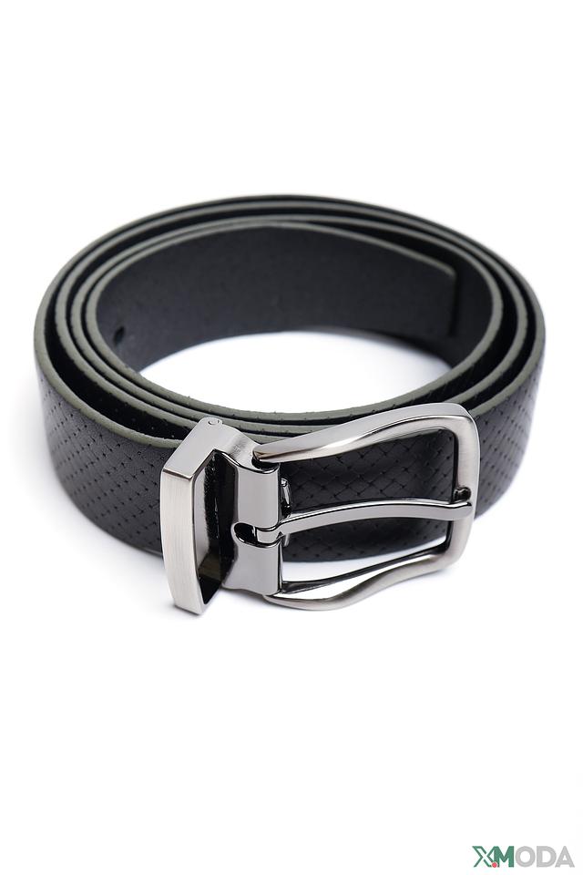 Ремень Bugatti ACC чёрный с перфорацией