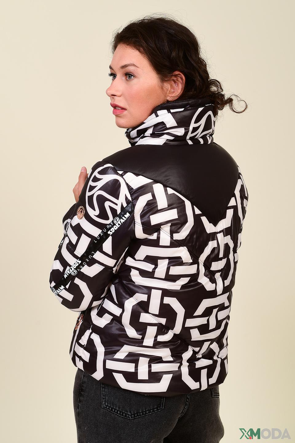 Куртка Sportalm с принтом чёрно-белая