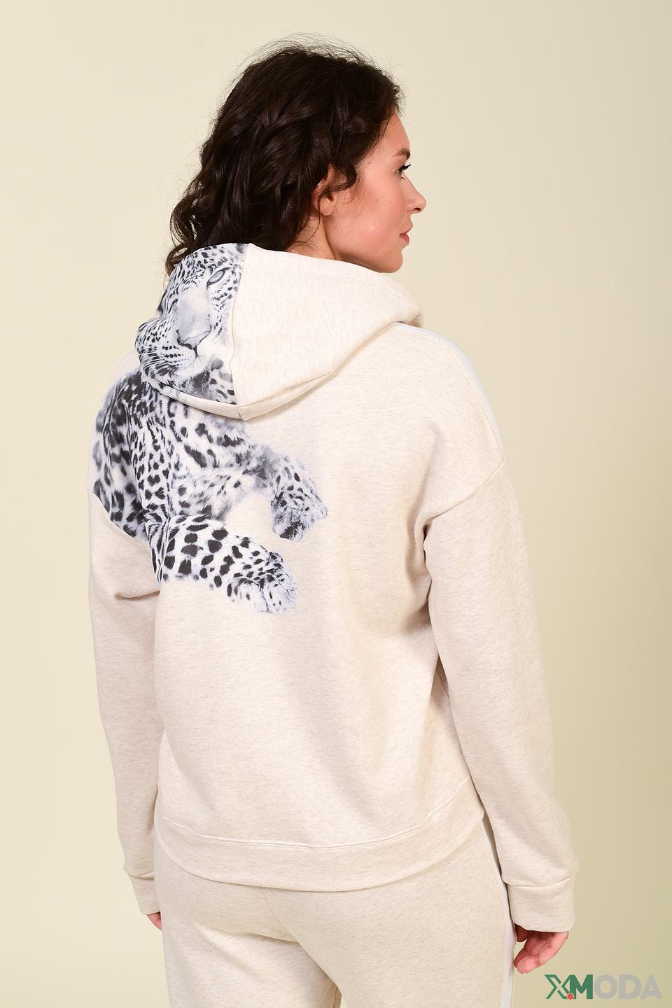 Пуловер Marc Cain Sports с леопардовым принтом