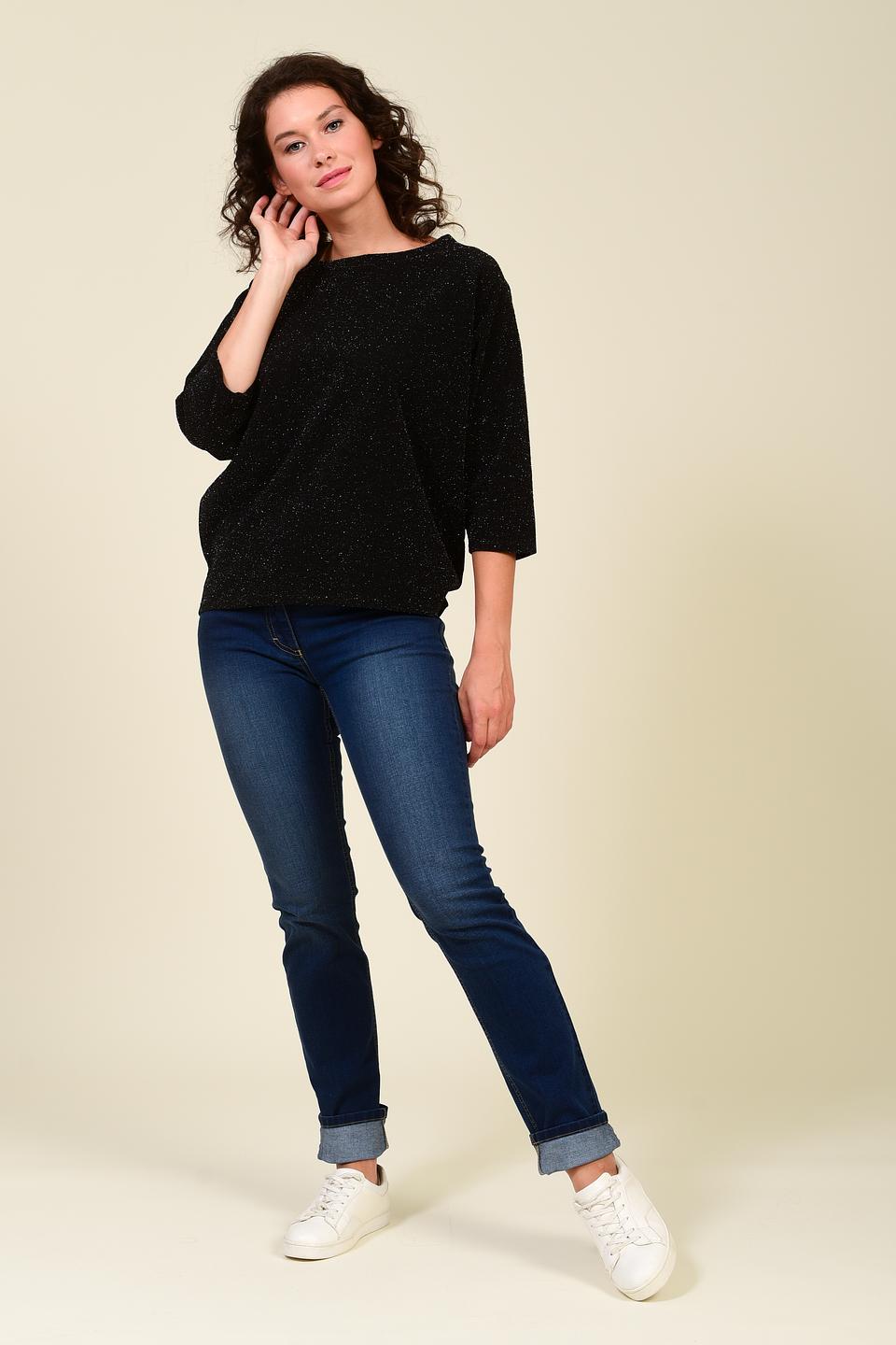 Джинсы Pezzo с подворотами синие