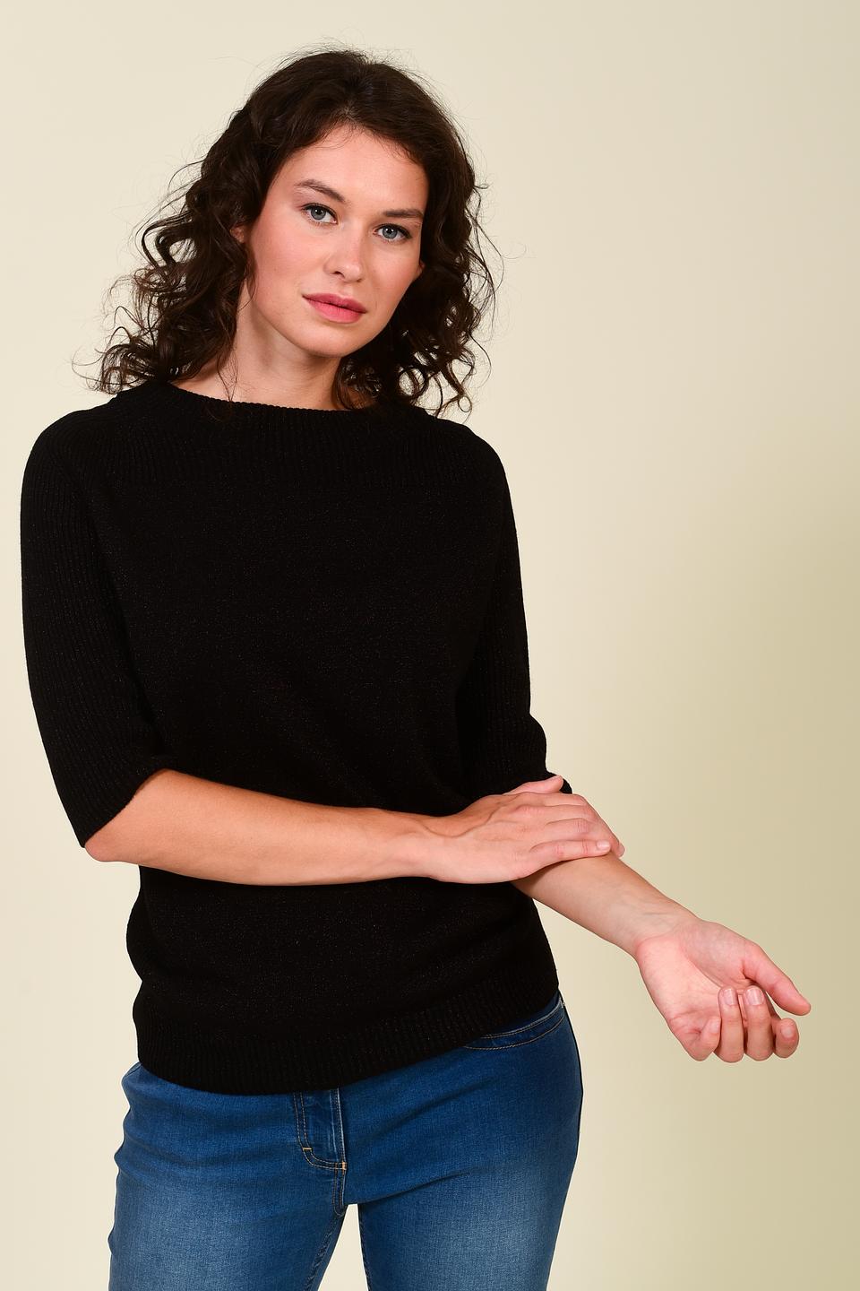 Пуловер Pezzo чёрный с люрексом