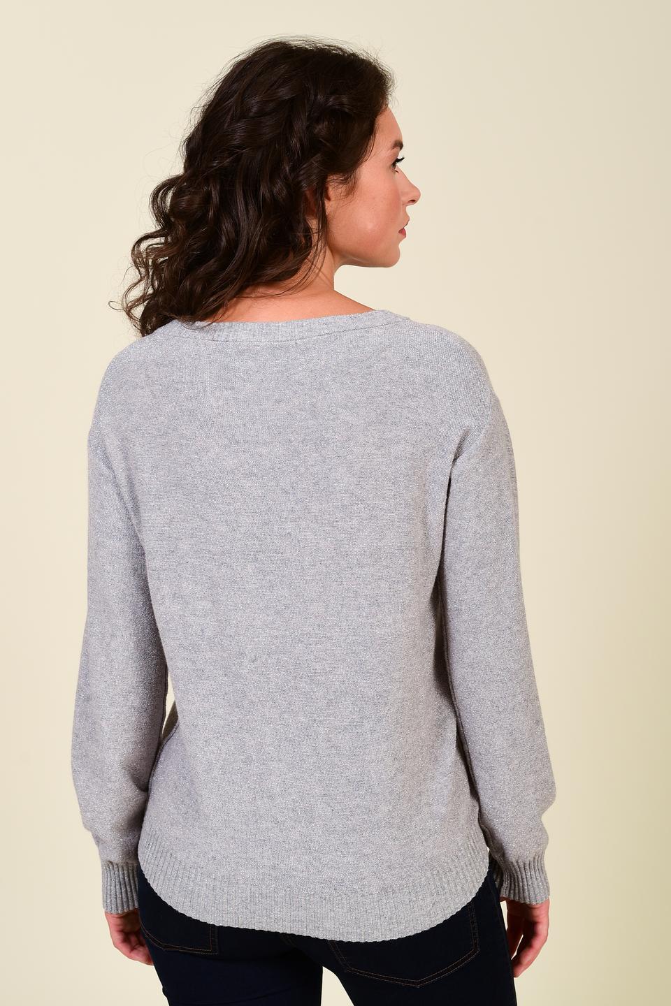 Пуловер Pezzo светло-серый