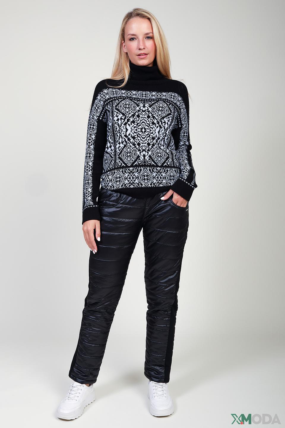 Пуловер Pezzo с узором черный