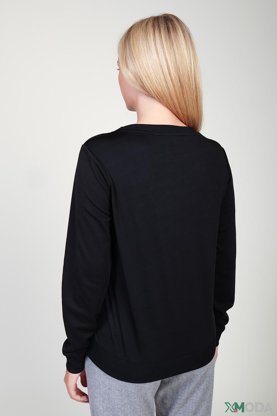 Пуловер Pezzo с вышивкой чёрный