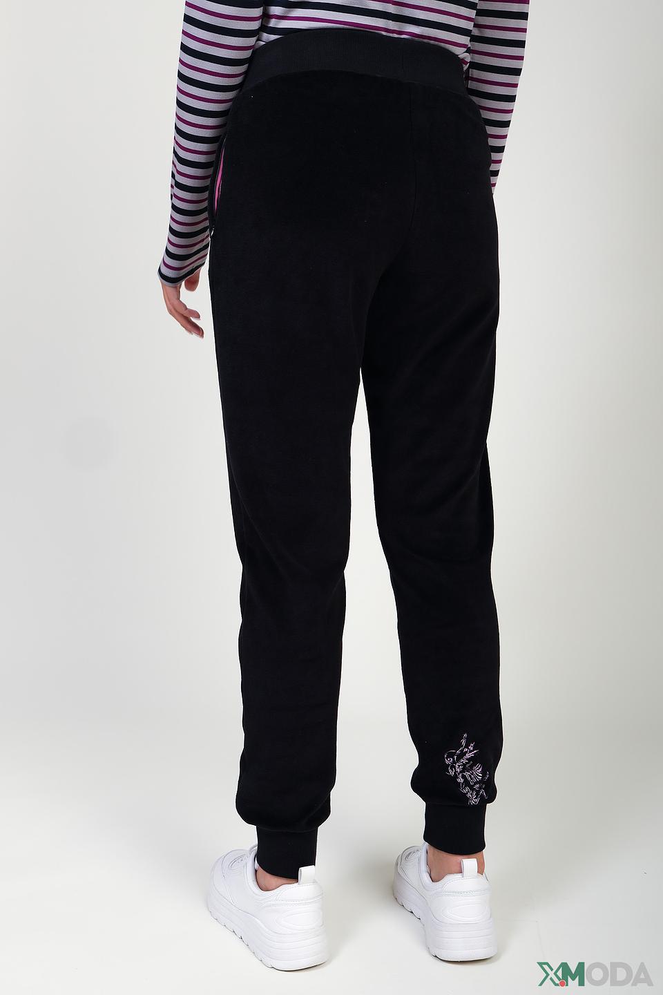 Брюки Pezzo с вышивкой чёрные