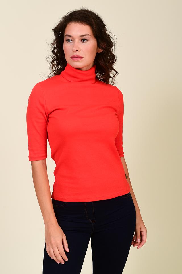 Водолазка Pezzo красная с 3/4 рукавом