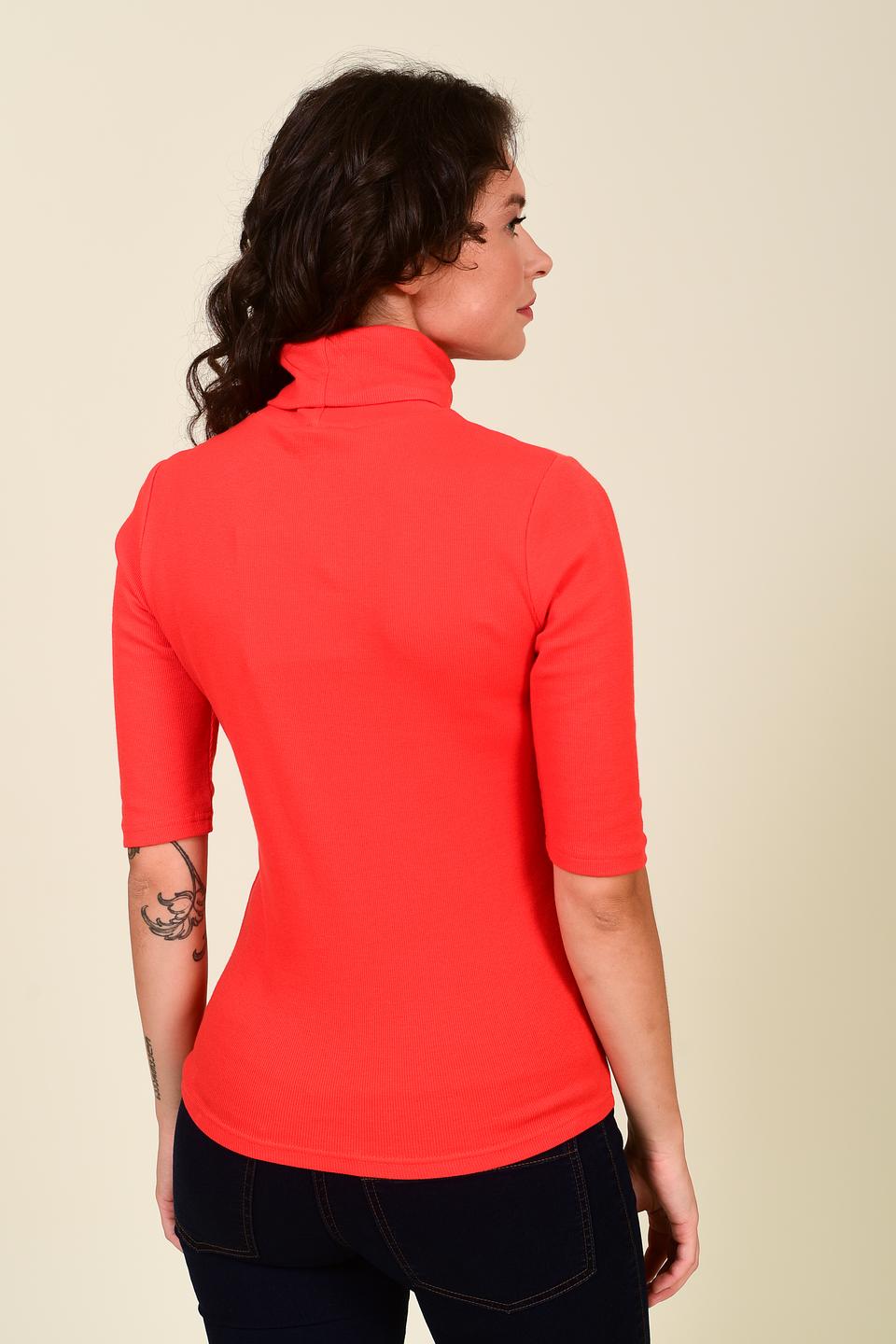 Водолазка Pezzo красная с 3/4 рукавом