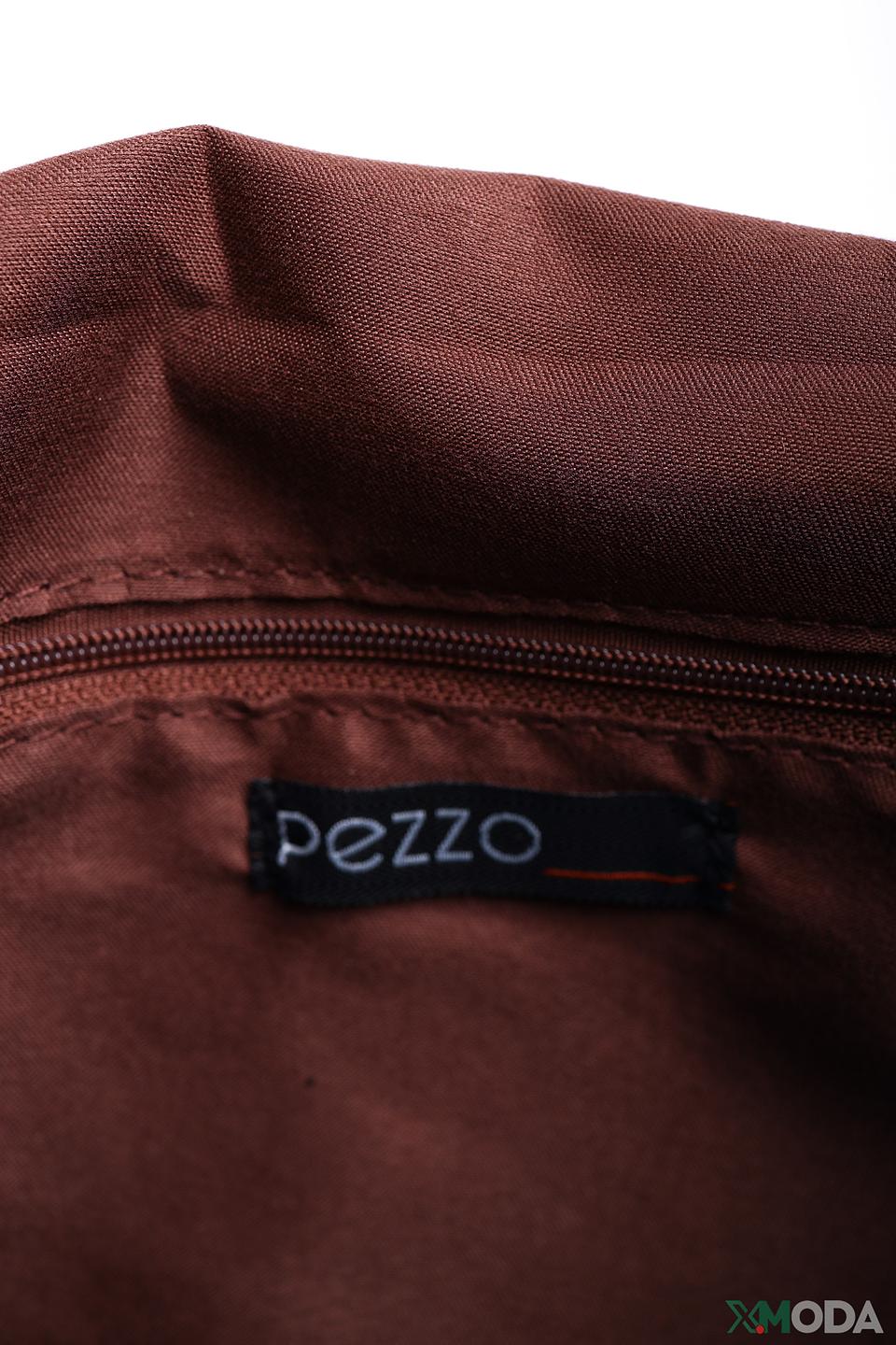 Сумка Pezzo стеганая коричневая