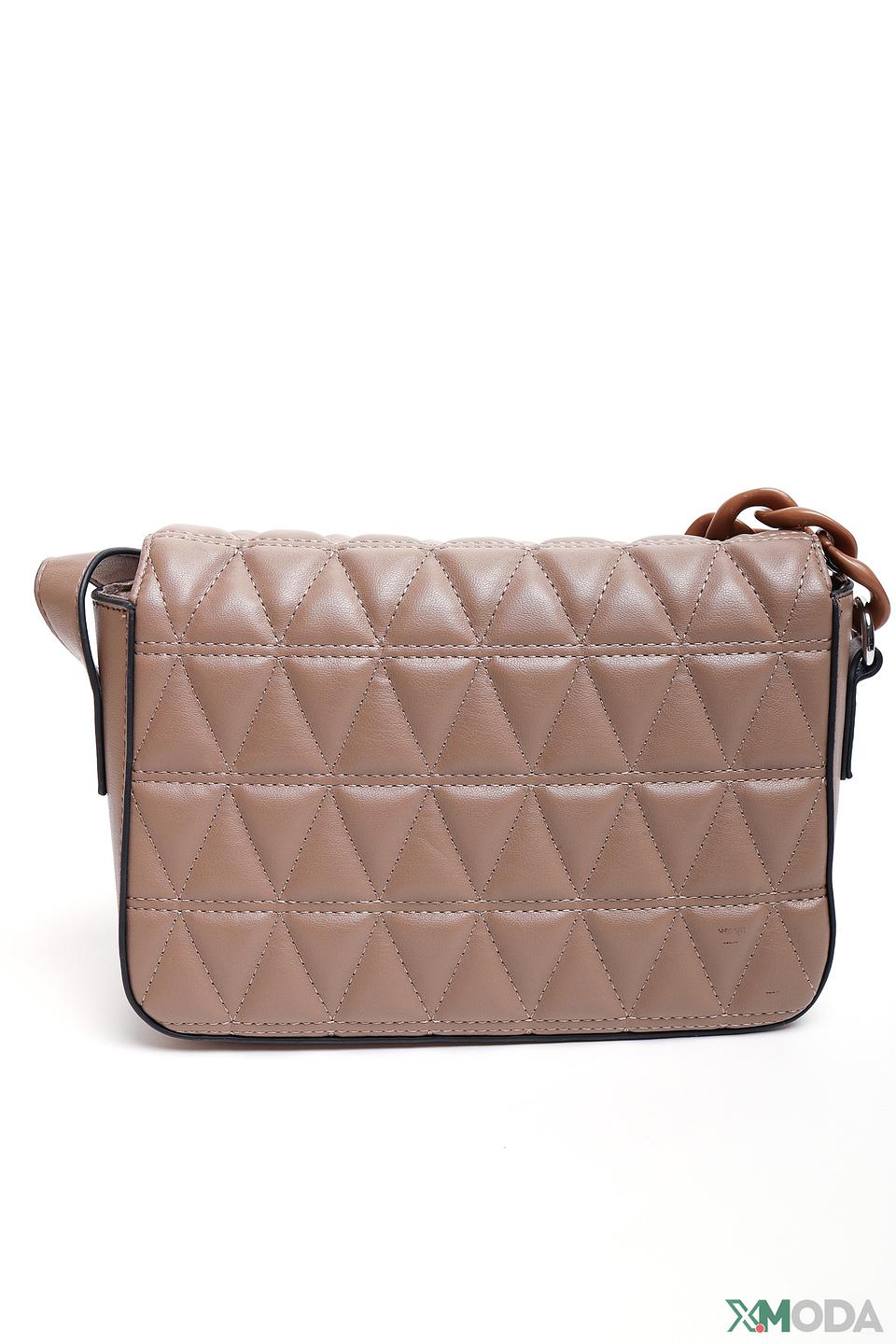 Сумка Pezzo стеганая коричневая