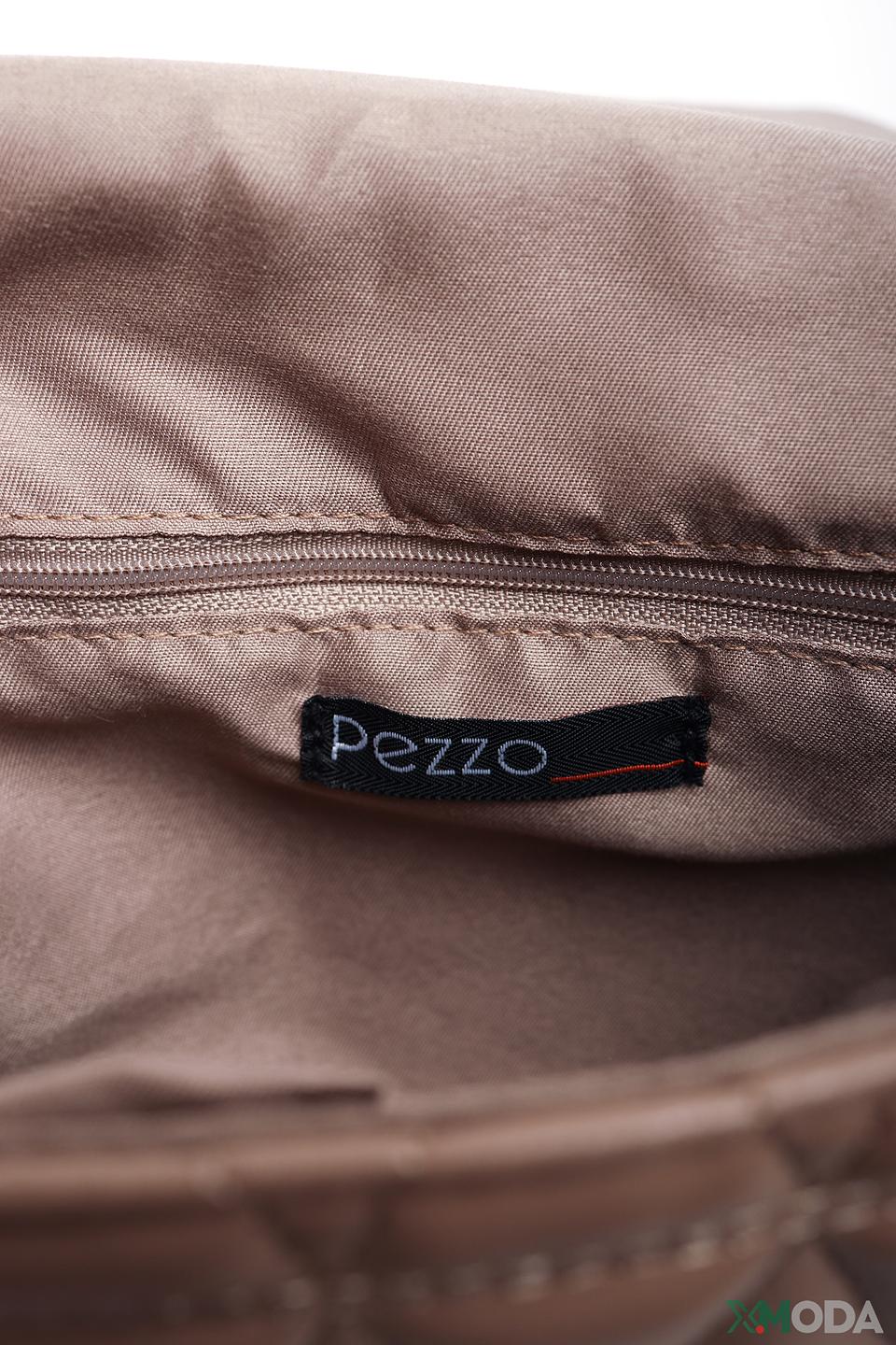 Сумка Pezzo стеганая коричневая