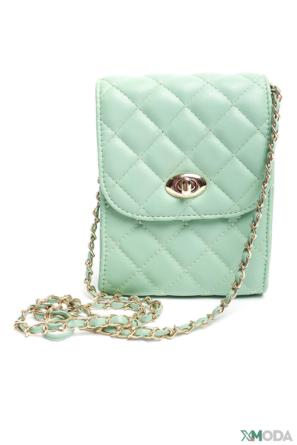 Сумка Pezzo стеганая мятная