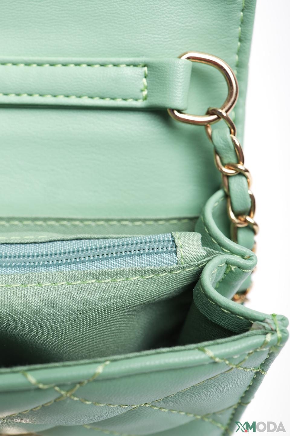 Сумка Pezzo стеганая мятная