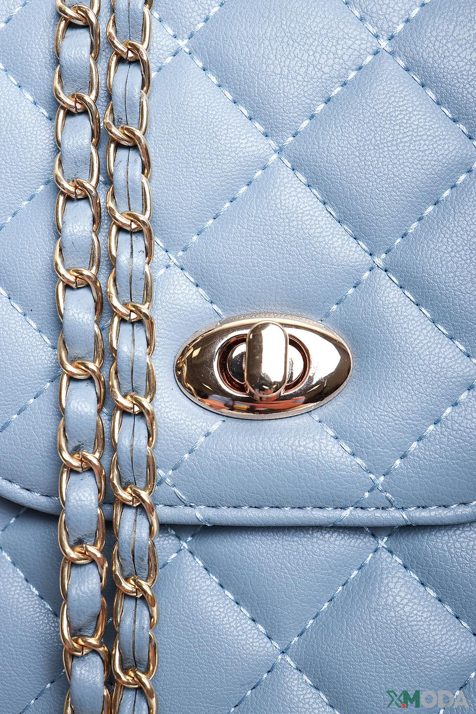 Сумка Pezzo стеганая голубая