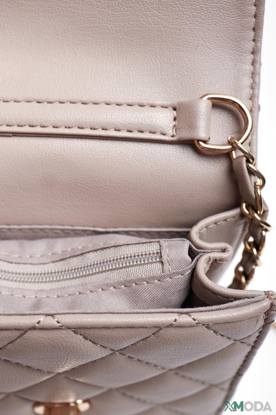 Сумка Pezzo стеганая бежевая