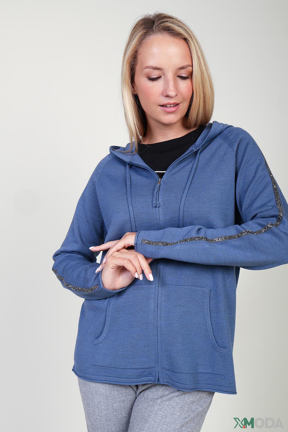 Жакет Pezzo с пайетками голубой