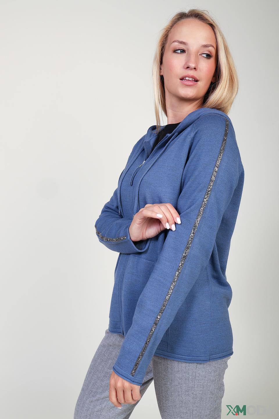 Жакет Pezzo с пайетками голубой