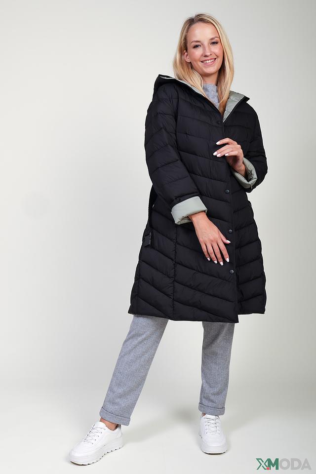 Пальто Pezzo стеганое чёрное