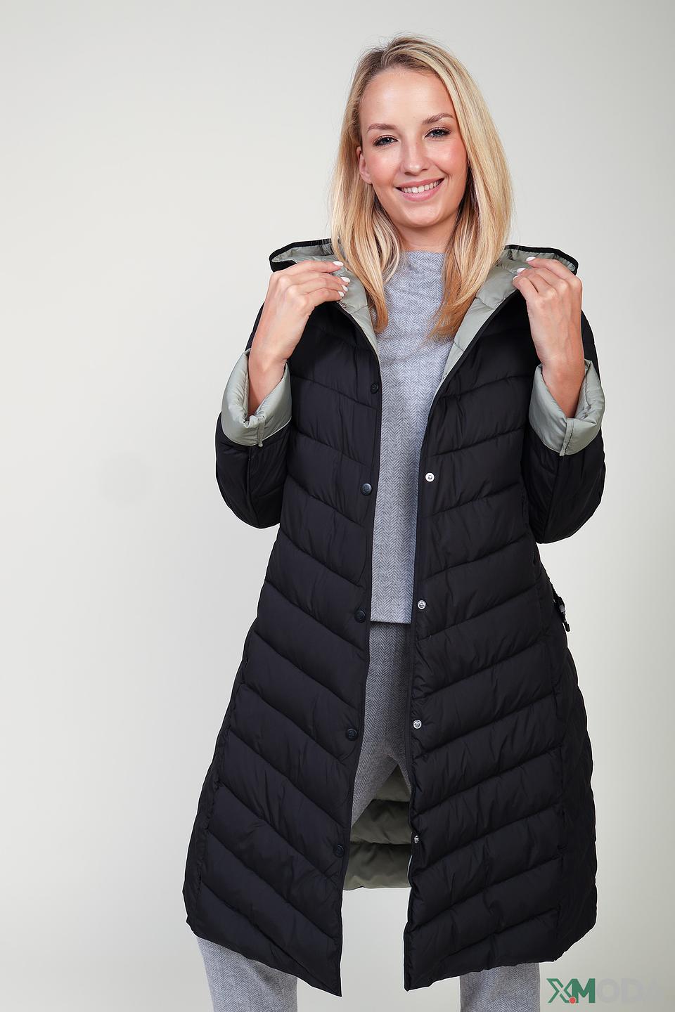 Пальто Pezzo стеганое чёрное