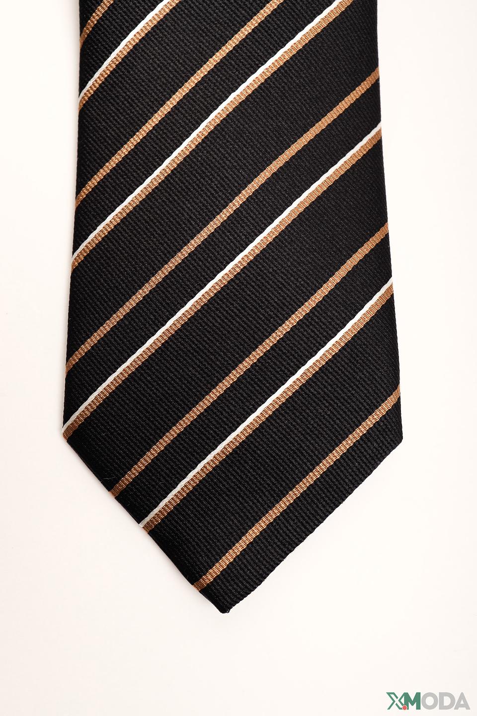 Галстук Boss Business в полоску чёрный