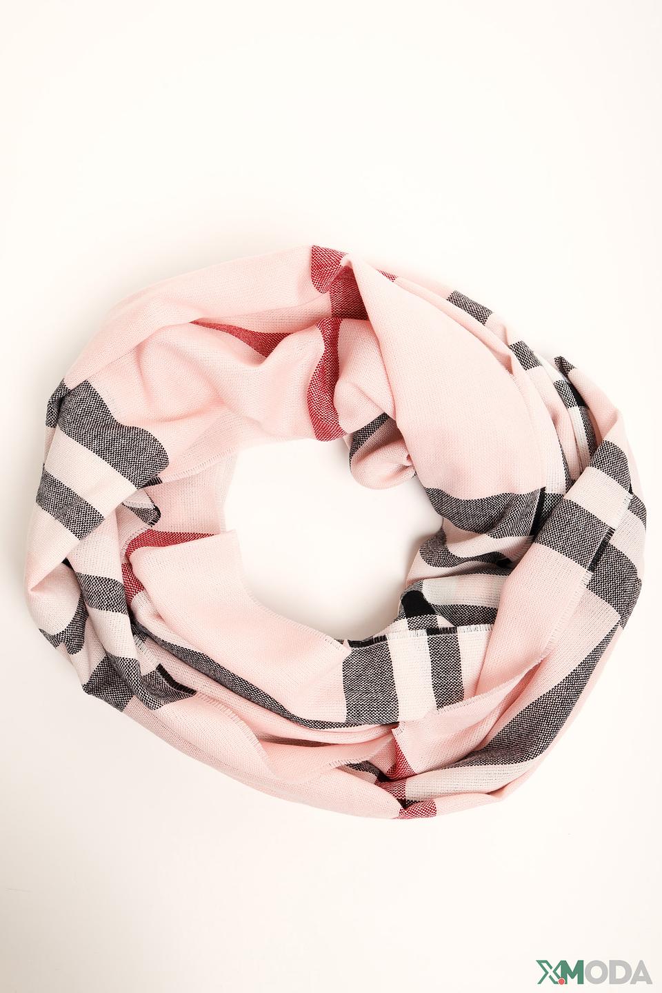 Шарф Fraas в клетку розовый