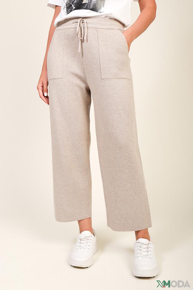 Брюки трикотажные Oui бежевые