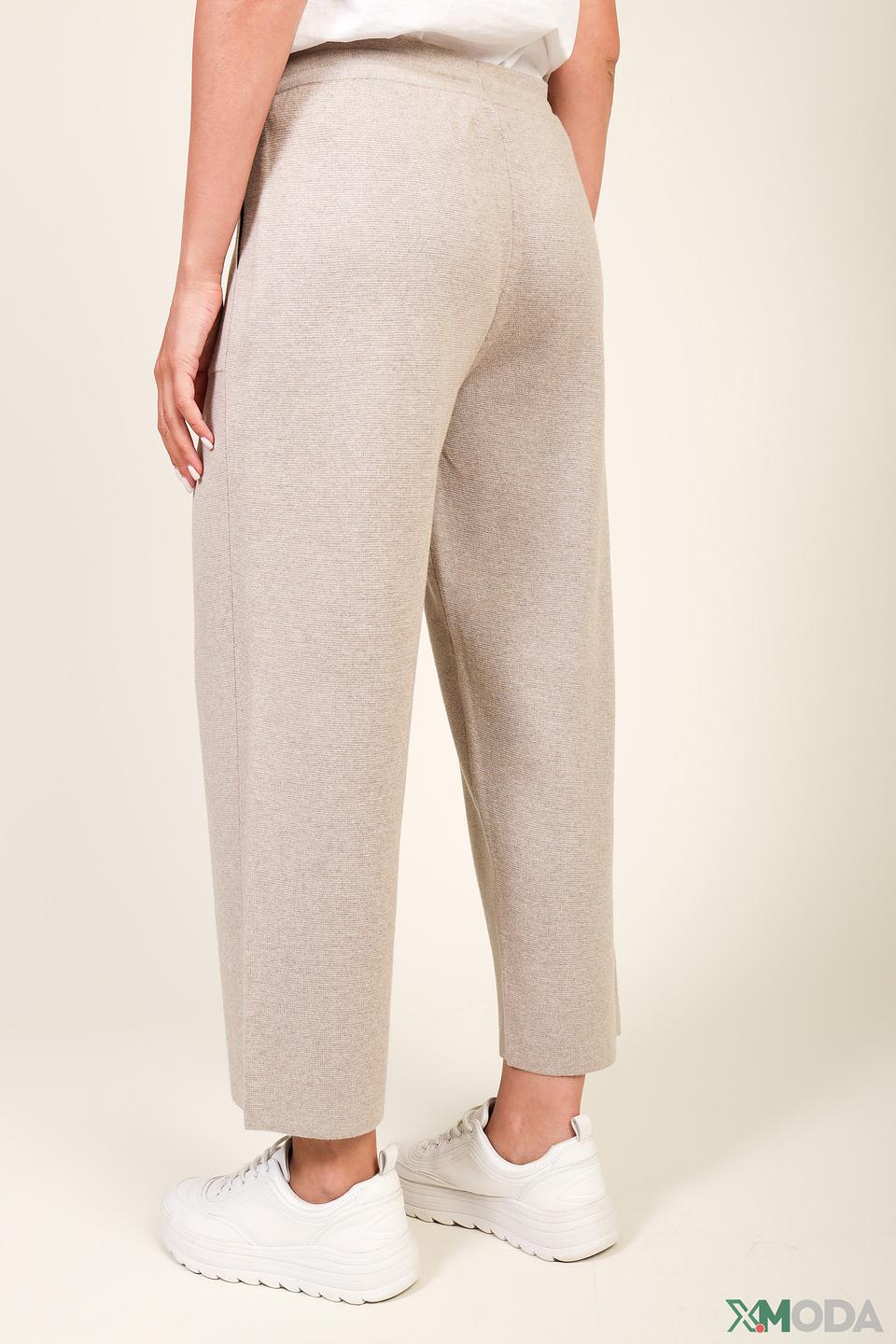 Брюки трикотажные Oui бежевые