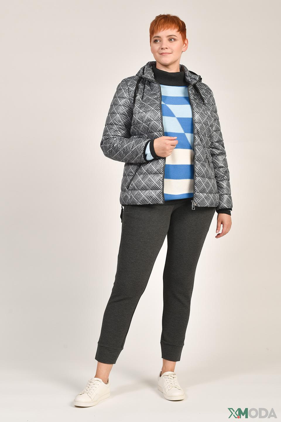 Куртка Lebek стеганая чёрно-белая