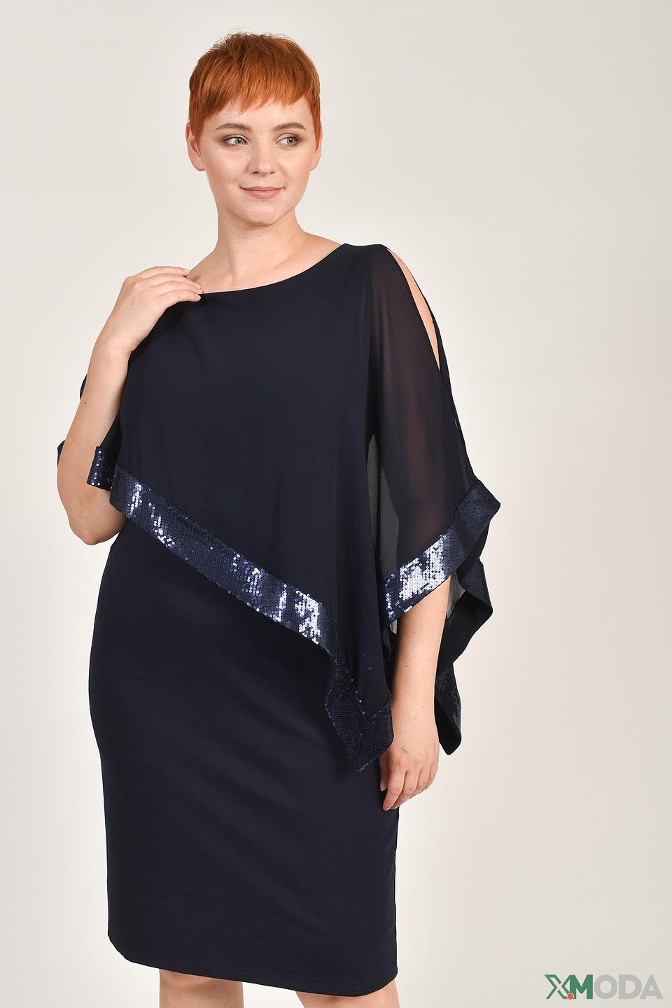 Платье Pezzo с пайетками и рукавами-воланами