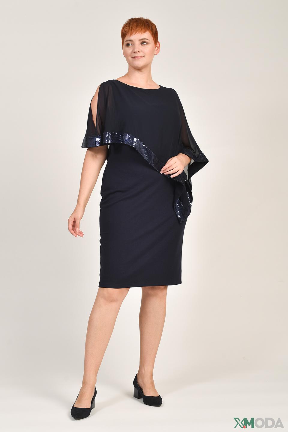 Платье Pezzo с пайетками и рукавами-воланами